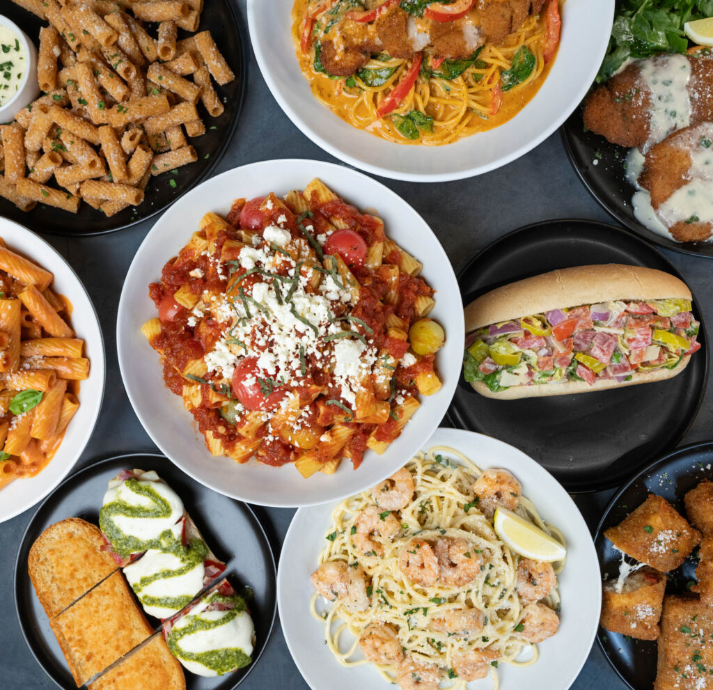 A spread of food from Creators' Kitchen